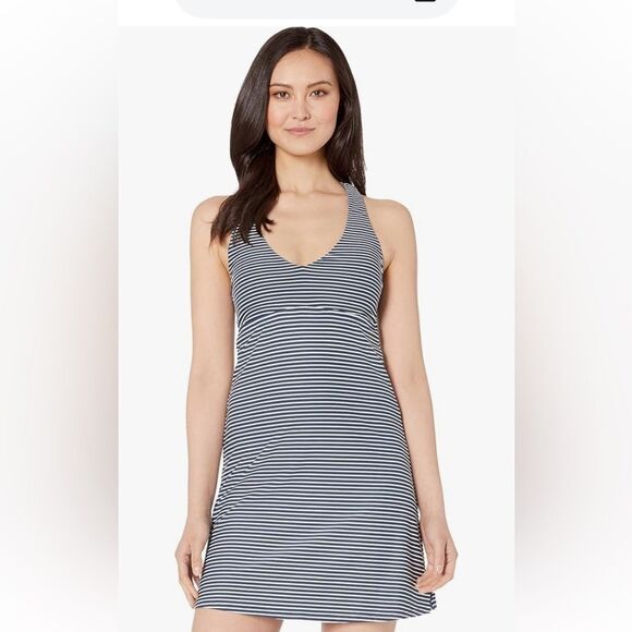 Carve Designs Women's La Jolla Dress. Blue & White Striped. Size M. EUC. - Picture 1 of 6